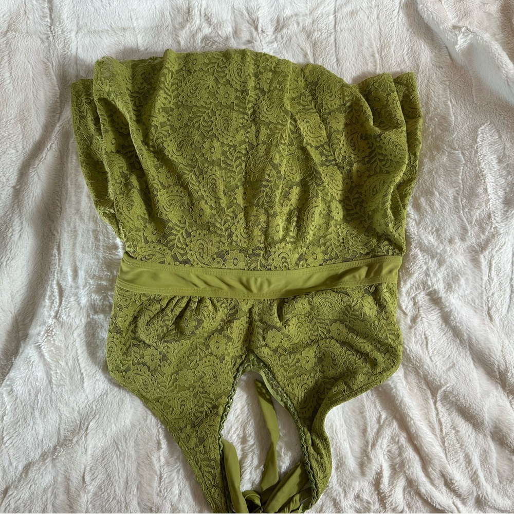 Grace Karin Olive Lace swimsuit top